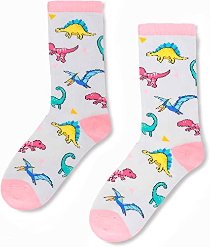 2 Pairs Women's Dinosaur Socks Dinosaur Gifts For Dinosaur Lovers Mom Women
