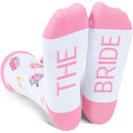 Women's Novelty White Crazy Flower Bride Socks Engagement Wedding Gifts