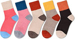 Women's Cozy Thick Wool Stylish Light Color Socks Gifts-5 Pack