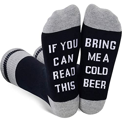 If You Can Read This Bring Me a Cold Beer Socks Beer Gift Grandad, Dad, Friend Gift, Football Fan Gift, Pint of Beer, Drinkers Gag Gifts