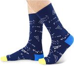 Funny Math Socks for Men, Novelty Men's Engineer Socks, Best Gifts for Math Teachers, Math Lovers, Perfect for Father's Day, Thanksgiving, Teacher's Day Gifts