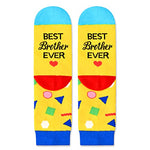 Crazy Silly Socks for Kids Teen Boys, Unique Gifts for Brother from Sister, Brother Birthday Gift, Best Brother Ever Socks, Gifts for 7-10 Years Old