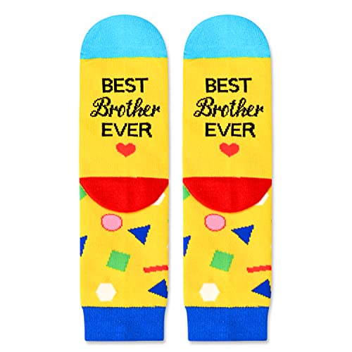 Crazy Silly Socks for Kids Teen Boys, Unique Gifts for Brother from Sister, Brother Birthday Gift, Best Brother Ever Socks, Gifts for 7-10 Years Old