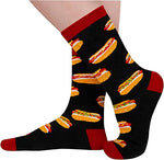 Funny Hot Dog Socks for Women, Novelty Hot Dog Gifts For Hot Dog Lovers, Anniversary Gift For Her, Gift For Mom, Funny Food Socks, Womens Hot Dog Themed Socks