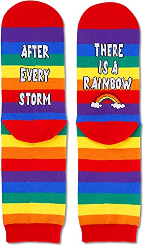 Women's Novelty Crazy Rainbow Socks Lesbian Couple Gifts