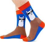 Men's Best Mid-Calf Knit Novelty Llama Socks Gifts for Llama Lovers