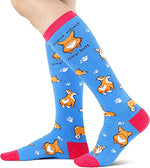 Unique Corgi Gifts for Women Silly & Fun Knee High Corgi Socks Novelty Corgi Gifts for Moms, Fun Corgi Knee High  Socks