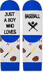 Fun Baseball Gifts for Kids Boys Girls, Children Ball Sports Socks for Sports Lovers, Funny Baseball Gifts for Baseball Lovers, Unisex Novelty Baseball Socks for Kids, Gifts for 7-10 Years Old