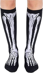 Funny Knee High Halloween Socks for Women, Long Crazy Halloween Socks, Silly Halloween Gifts for Women, Bone Socks, Skeleton Socks, X-Ray Socks, Spooky Gifts