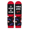 Novelty Horror Movie Socks, Funny Horror Movie Gifts for Horror Movie Lovers, Gifts For Men Women, Unisex Horror Movie Themed Socks, Movie Lover Gift, Silly Socks, Fun Socks