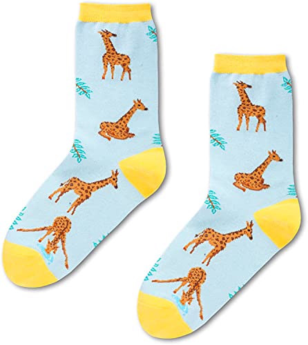 Funny Giraffe Gifts for Women Gifts for Her, Novelty Giraffe Socks Crazy Silly Fun Socks, Giraffe Gifts for Giraffe Lovers