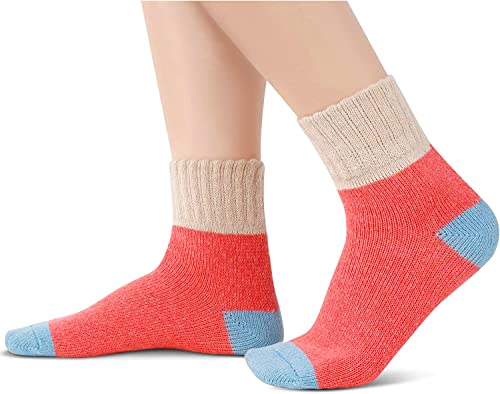 Women's Cozy Thick Wool Stylish Light Color Socks Gifts-5 Pack