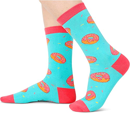 Women's Fun Non-Slip Cute Donut Socks Gifts for Donut Lovers