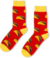 Men's Food Socks, Taco Socks, Mexican Theme Socks, Taco Gifts, Taco Lover Presents, Gifts For Men Who Have Everything, Fast Food Lover Socks, Taco Tuesday
