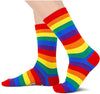 Women Rainbow Socks, Pride Socks for Women, Lgbtq Socks, Funny Colorful Striped Socks, Lesbian Gifts, Lgbtq Gifts, Pride Gifts