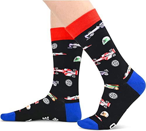 Unisex Racing Socks, Race Car Gifts, Dirt Track Racing Gifts, Dirt Tracking Racing Gifts For Men Women, Racing Car Socks for Racing Enthusiasts