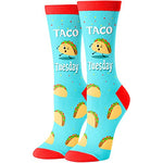 Women's Taco Socks, Mexican Theme Socks, Taco Gifts, Taco Lover Presents, Thank You Gifts For Women,Taco Tuesday, Mothers Day Gifts, Fast Food Socks