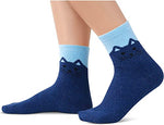 5 Pairs Women Wool Socks Warm Cabin Nordic Vintage Socks Thick Knit Cozy Winter Socks for Women Girls