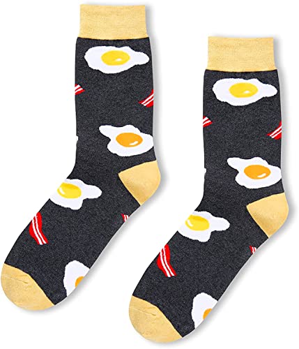 Novelty Bacon Gifts for Men, Anniversary Gift for Him, Funny Food Socks, Men's Bacon Socks, Gift for Dad, Funny Bacon Socks for Bacon Lovers