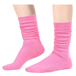 Novelty Pink Slouch Socks For Women, Pink Scrunch Socks For Girls, Cotton Long Tall Tube Socks, Fashion Vintage 80s Gifts, 90s Gifts, Women's Pink Socks