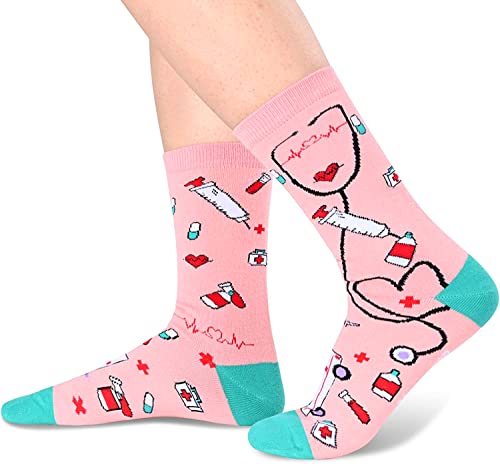 Womens Funny Socks Nurse Socks, Health Theme Socks, Gifts for Nurses, Gifts for Doctors, Radiologist Gift, Medic Gift, Medical Themed Gifts for Healthcare Workers