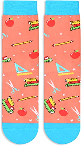 Teacher Appreciation Gifts for Teachers Men Women, Cool Gifts for Teachers, Funny Teacher Gifts, If You Can Read This, This Teacher Is Off Duty Socks, Teacher Socks