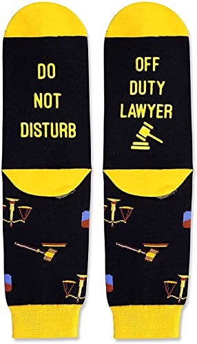 Unisex Mid-Calf Knit Yellow Lawyer Occupational Socks Lawyer Gifts