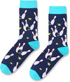 Men's Funny Novelty Bowling Socks Gifts For Bowling Lovers