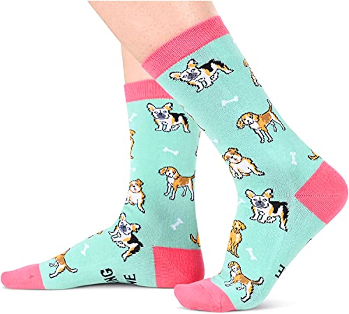 Women's Funny Cozy Dog Socks Gifts For Dog Lovers