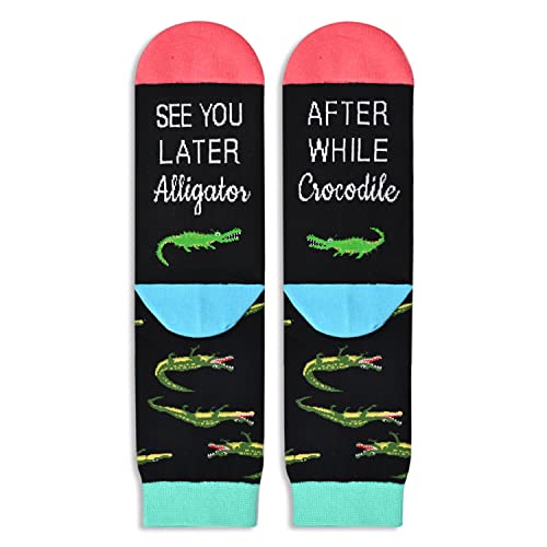 Gender-Neutral Alligator Gifts, Unisex Alligator Socks for Women and Men, Crocodile Gifts Alligator Socks