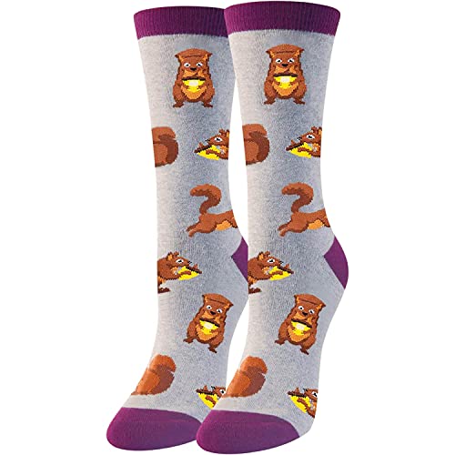 Unique Squirrel Gifts for Women Silly & Fun Squirrel Socks Novelty Squirrel Gifts for Moms