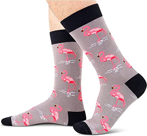 Fun Flamingo Gifts for Men Flamingo Gifts for Him & Guys Who Love Flamingo Cute Men's Flamingo Socks