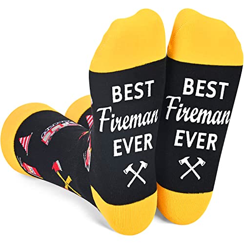 Fireman Gifts, Unisex Dumpster Fire Socks, Firefighter Gifts, Fire Chief Gifts, Ideal Fire Department Gifts for Firefighters, Women Men Fireman Socks
