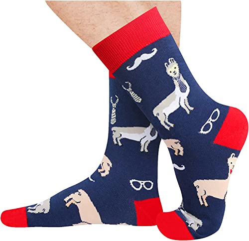 Men's Cute Novelty Llama Socks Gifts for Llama Lovers