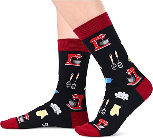 Baking Socks for Women, Unique Gift for Chefs, Bakers, Cookie Bakers, Cooking Enthusiasts, Pastry lovers, Best Baker Cooking Gifts, Chef Gifts, Funny