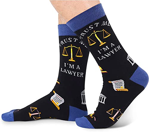 Men's Funny Black Cute Lawyer Occupational Socks Lawyer Gifts