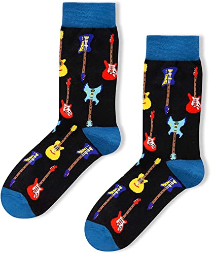 Men's Stylish Fashion Small Guitar Socks Gifts for Guitar Lovers