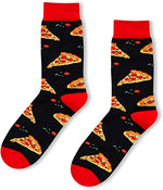 Funny Pizza Socks for Men, Novelty Pizza Gifts For Pizza Lovers, Anniversary Gift For Him, Gift For Dad, Funny Food Socks, Mens Pizza Themed Socks