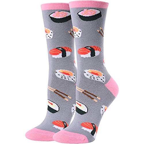 Women's Novelty Crazy Sushi Socks Gifts for Sushi Lovers