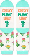 Crazy Plant Lady Gifts Cool Gifts for Plant Lovers Unique Indoor Gardening Gifts, Funny Gardening Gifts for Women, Crazy Plant Socks