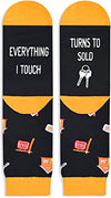 Unisex Realtor Socks, Funny Real Estate Agent Gifts, Realtor Gifts for Women and Men, Fun Real Estate Socks Gifts for Realtors