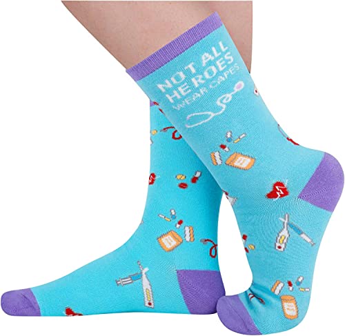 Women's Funny Doctor Socks, Doctors Gifts, Nurse Gifts, Medical Assistant & CNA Presents, Unique Pharmacy Socks, Ideal Gifts for Doctors