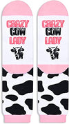 Funny Saying Cow Gifts for Women,Crazy Cow Lady,Novelty Cow Print Socks for Cow Lovers, Gift For Her, Gift For Mom