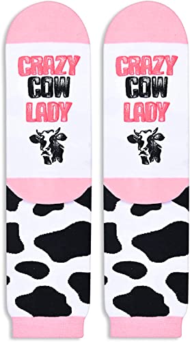 Women's Cute Thick Funny Cow Socks Gifts for Farm Animal Lovers