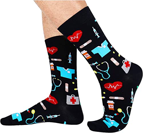 Men's Crazy Unique Hospital Doctor Socks Gifts Box