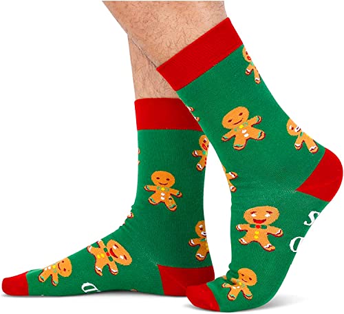 Men's Funny Fun Gingerbread Socks Christmas Gifts