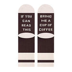 Funny Crazy Socks for Women, Coffee Gifts for Coffee Lovers Coffee Socks with Funny Saying, Drinking Gifts for Women