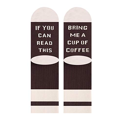 Funny Crazy Socks for Women, Coffee Gifts for Coffee Lovers Coffee Socks with Funny Saying, Drinking Gifts for Women