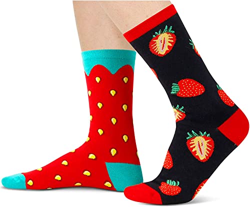 Funny Strawberry Socks for Women, Novelty Strawberry Gifts Girls, Strawberry Gifts Fruit Socks