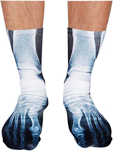 Men's Novelty 3D Print Xray Skeleton Gifts Crazy Halloween socks